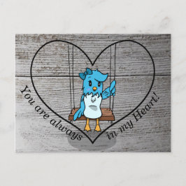 Du bist immer in meinem Herzen Bluebird Postkarte