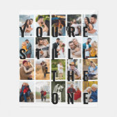 Du bist immer noch die eine 20 vertikale FotoColla Fleecedecke (Vorderseite)