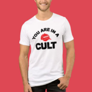 Du bist in einem Kult!   Anti-MAGA-Statement-Shirt Tri-Blend Shirt