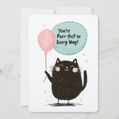 Du bist in jeder Hinsicht Purr-fect! Ein unglaubli Einladung (Vorderseite)