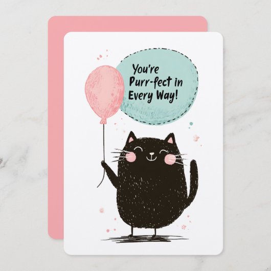 Du bist in jeder Hinsicht Purr-fect! Ein unglaubli Einladung (Vorne/Hinten)