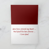 Du bist in mein Herz gekommen Karte (Innenseite)
