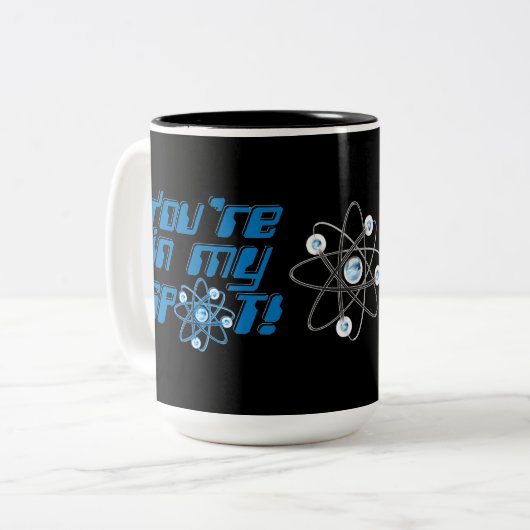 Du bist in meinem Geek-Spaß Zweifarbige Tasse (Vorderseite Links)