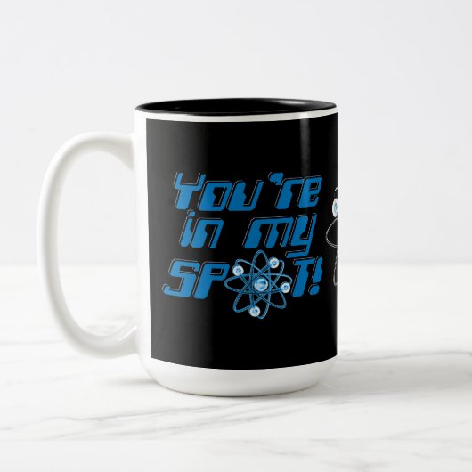 Du bist in meinem Geek-Spaß Zweifarbige Tasse (Links)