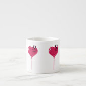 Du bist in meinem rosa Lollypop-Herz Espressotasse (Vorderseite)