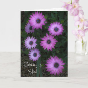 Du bist in meinen Gedanken - Pink Florale Karte Ec