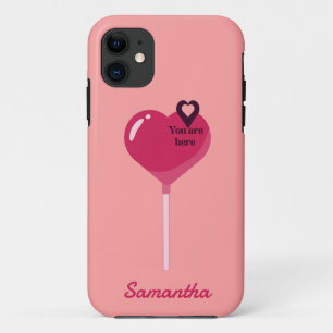 Du bist in meiner rosa Lollypop-Herz-Liebe Case-Mate iPhone Hülle
