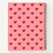 Du bist in meiner rosa Lollypop-Herz-Liebe Notizblock (Rückseite)