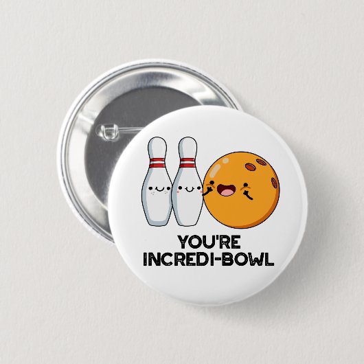 Du bist Inkrei-Bowl Funny Bowling Pun Button (Vorne & Hinten)