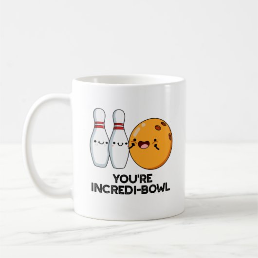 Du bist Inkrei-Bowl Funny Bowling Pun Kaffeetasse (Links)
