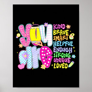 Du bist intelligent tapfer stark freundlich gelieb poster
