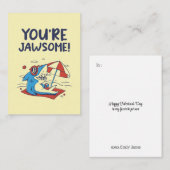 Du bist Jawsome Niedlicher Shark Funny Kid Valenti Mitteilungskarte (Vorne/Hinten)