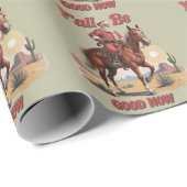 Du bist jetzt alle gut, lustig Weihnachtsmann Cowb Geschenkpapier (Rolleneckpunkt)