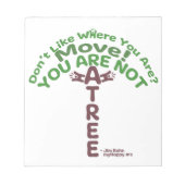 Du bist kein Baum! - Jim Rohn Notizblock (Vorderseite)