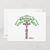 Du bist kein Baum! - Jim Rohn Postkarte (Vorne/Hinten)