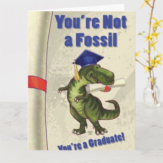 Du bist kein Fossil Karte (Gelbe Blume)