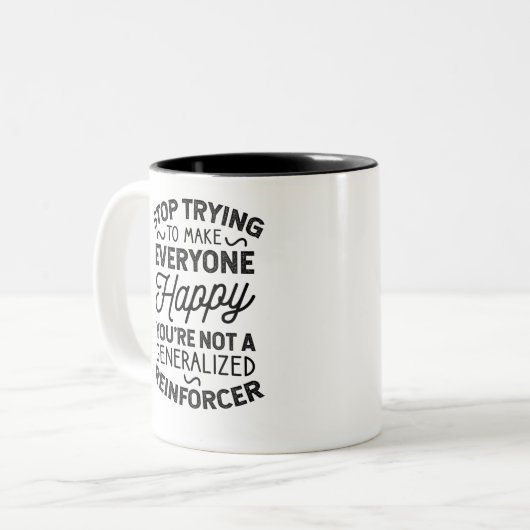 Du bist kein generalisierter Reinforscher Zweifarbige Tasse (Vorderseite Links)