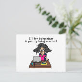 Du bist klüger, ich werde nackter sein postkarte (Stehend Vorderseite)