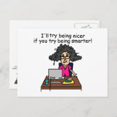 Du bist klüger, ich werde nackter sein postkarte (Vorne/Hinten)