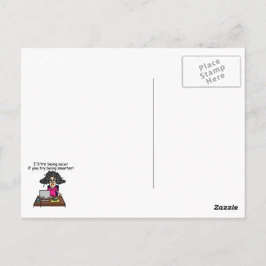 Du bist klüger, ich werde nackter sein postkarte (Rückseite)