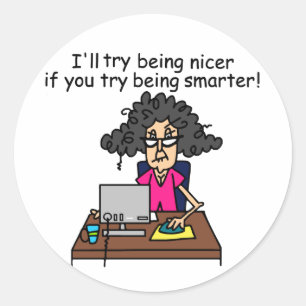 Du bist klüger, ich werde nackter sein runder aufkleber