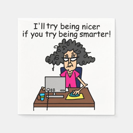 Du bist klüger, ich werde nackter sein serviette (Vorderseite)