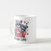 Du bist komisch, ich Behalt dir, Funny Raccoon und Kaffeetasse (Vorderseite Links)