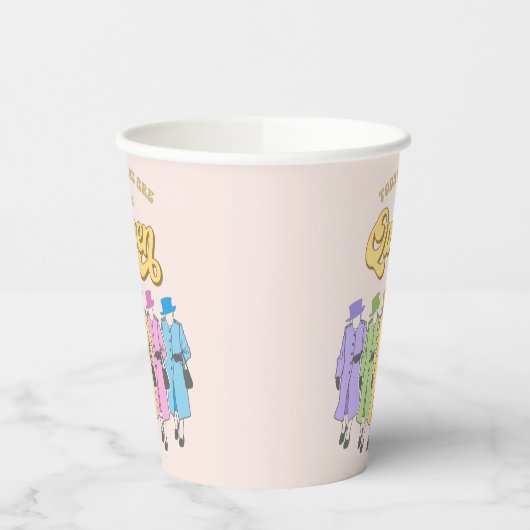 Du bist Königin Birthday Jubilee Pappbecher (Links)