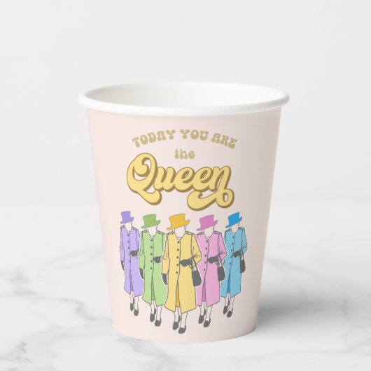 Du bist Königin Birthday Jubilee  Pappbecher (Vorderseite)