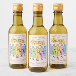 Du bist Königin Birthday Jubilee Weinetikett