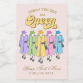 Du bist Königin Birthday Jubilee Weinetikett (Einzelnes Label)