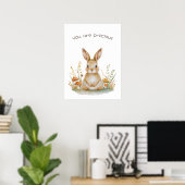 Du bist Kostbar - Waldkaninchen Poster (Heimbüro)