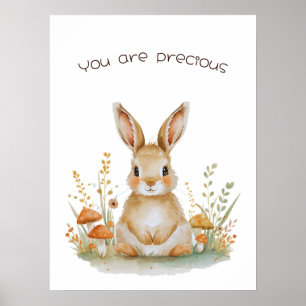 Du bist Kostbar - Waldkaninchen Poster