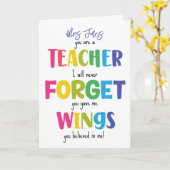 Du bist Lehrer und ich werde nie die Karte vergess (Gelbe Blume)