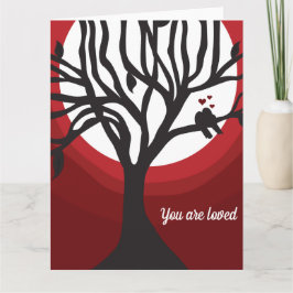 Du bist Liebesvögel Rot Schwarz Karte