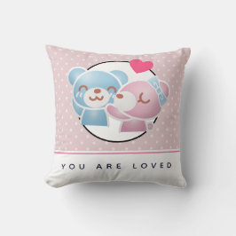 Du bist lieblich Kissingbären auf Polka Dots Kissen