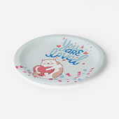 Du bist liebliche Katzen Pappteller (Schrägansicht)