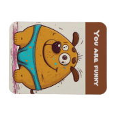 Du bist lustig Add your text Comic dog Magnet (Horizontal)