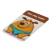 Du bist lustig Add your text Comic dog Magnet (Linke Seite)