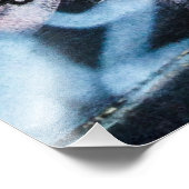 Du bist lustig... farbiger Clown mit traurigen Aug Fotodruck (Ecke)