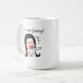 Du bist lustig kaffeetasse (Vorderseite Links)