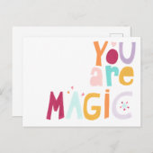 Du bist Magie Postkarte (Vorne/Hinten)