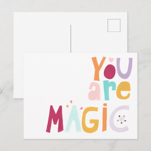 Du bist Magie Postkarte (Vorne/Hinten)