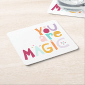 Du bist Magie Rechteckiger Pappuntersetzer (angewinkelt)