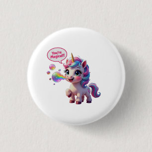 Du bist magisch! Einhorn Button