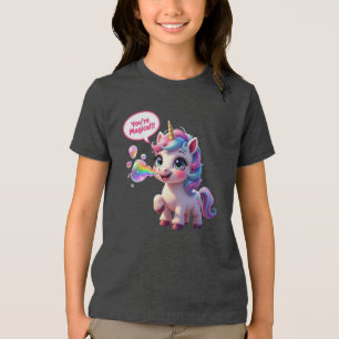 Du bist magisch! Einhorn Tri-Blend Shirt