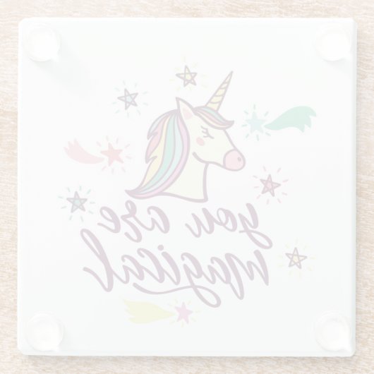 Du bist magisch glasuntersetzer (Rückseite)