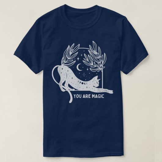 Du bist magisch, Hexenkatze ästhetisch T-Shirt (Design vorne)