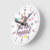 Du bist magisch runde wanduhr (Winkel)