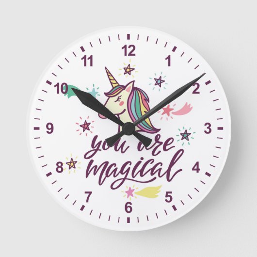 Du bist magisch runde wanduhr (Vorderseite)